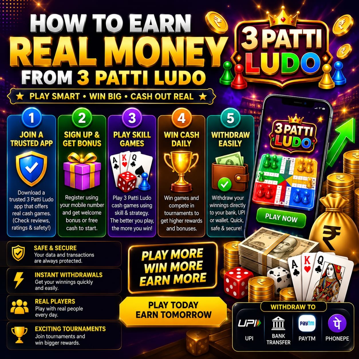 How to earn rewards with 3 Patti Ludo