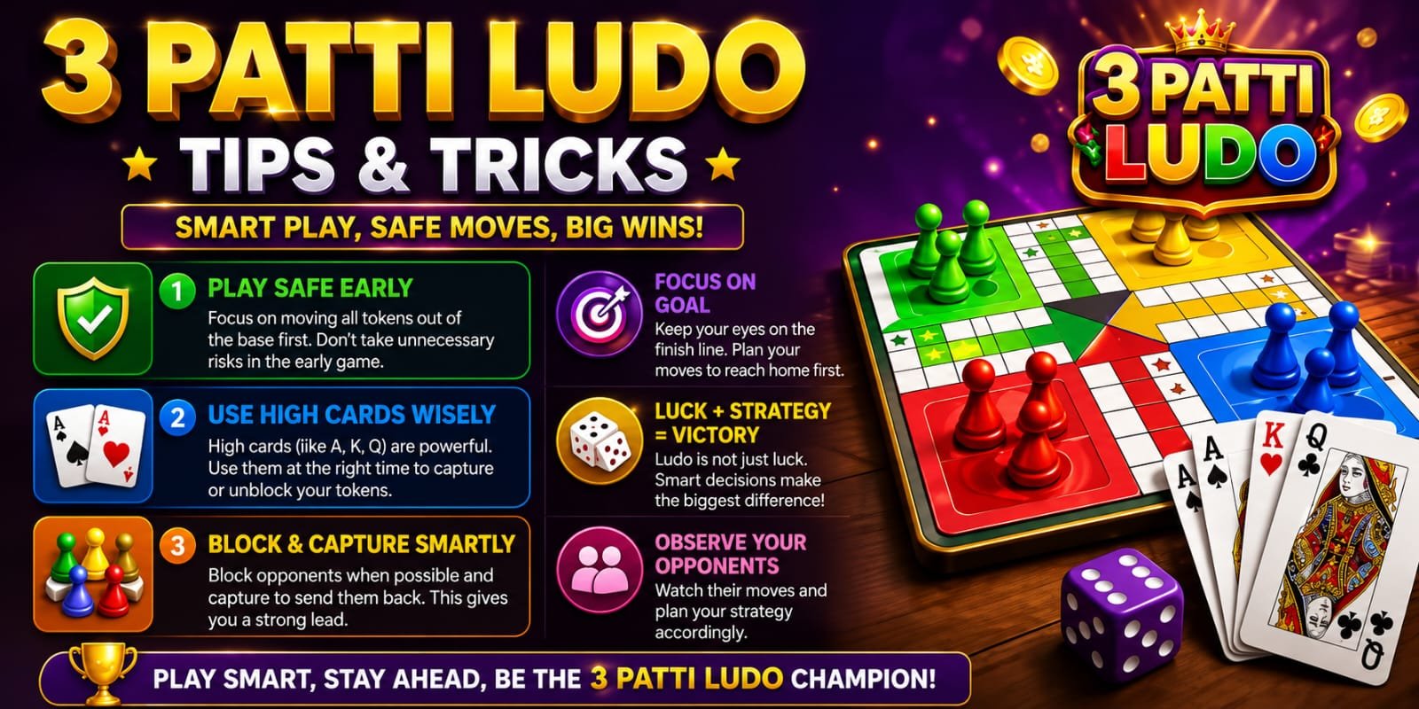 3 Patti Ludo tips and tricks